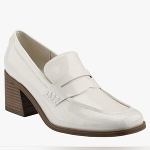 Marc Fisher White Patent Loafers